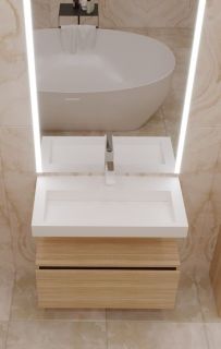 Раковина подвесная Armadi Art Flat 100см белый 859-100